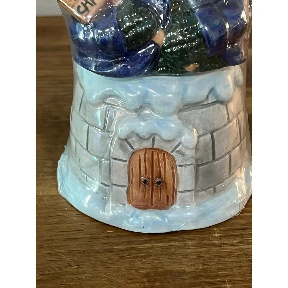 Vintage Snowman Igloo Salt Pepper‎ Set Merry Christmas Holiday Decor Cute